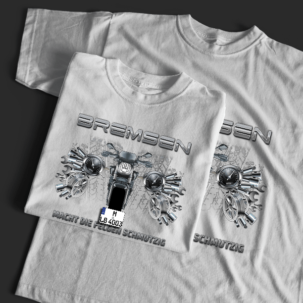 MT-07 T-Shirt Tuning mit Motorrad !