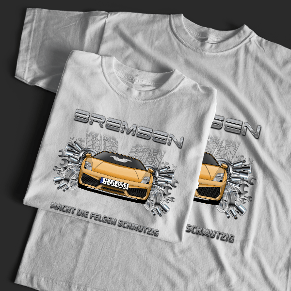 Gallardo Roadster T-Shirt Tuning mit Auto !
