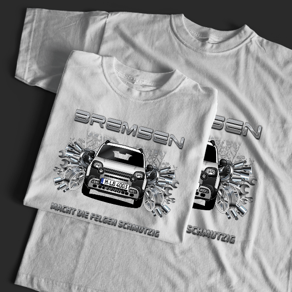 Panda City Cross T-Shirt Tuning mit Auto !