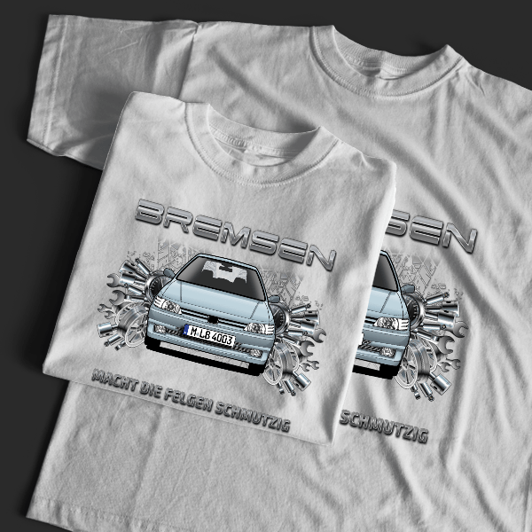 306 Cabriolet T-Shirt Tuning mit Auto !