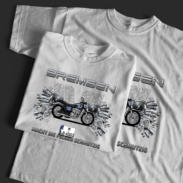 W 800 T-Shirt Tuning mit Motorrad !