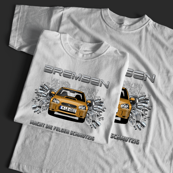 Impreza WRX STI T-Shirt Tuning mit Auto !