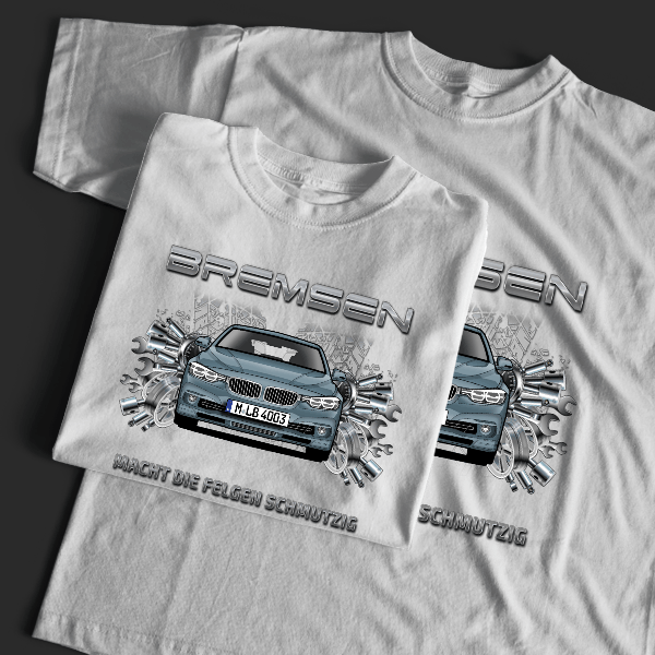 Alpina B3 Biturbo Limousine T-Shirt Tuning mit Auto !
