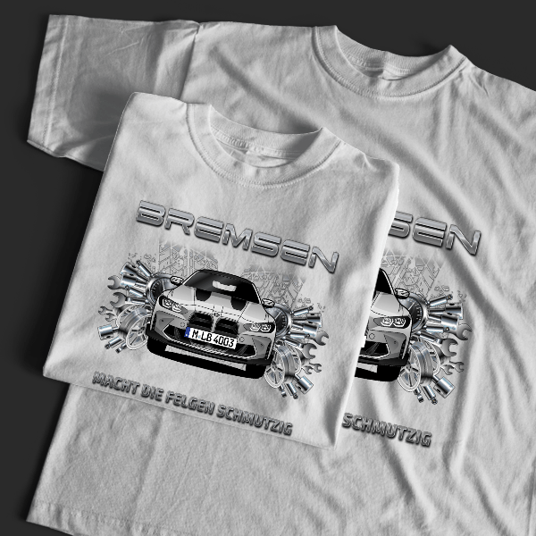 M4 CSL T-Shirt Tuning mit Auto !