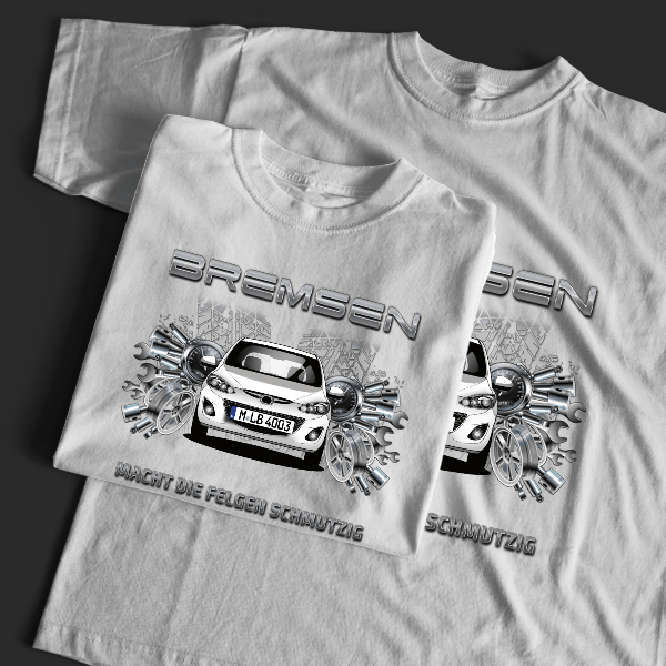 2 T-Shirt Tuning mit Auto !