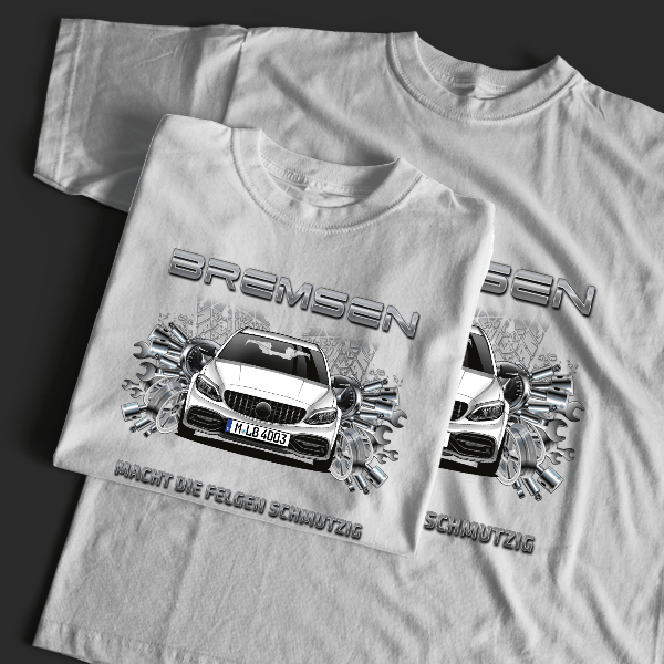 C63 T-Shirt Tuning mit Auto !