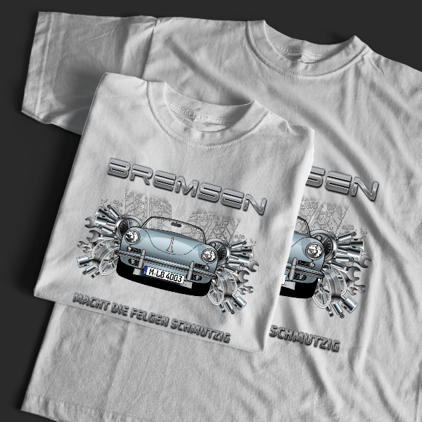 356 B Roadster T-Shirt Tuning mit Auto !