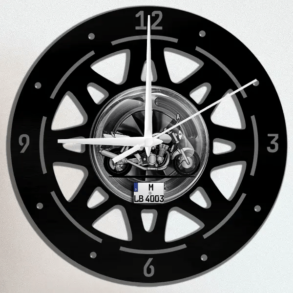 GSX 1200 Wanduhr personalisiert mit deinem Motorrad u. Kennzeichen!