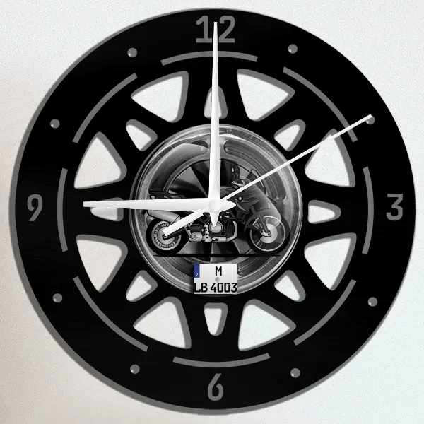 F 850 GS Wanduhr personalisiert mit deinem Motorrad u. Kennzeichen!