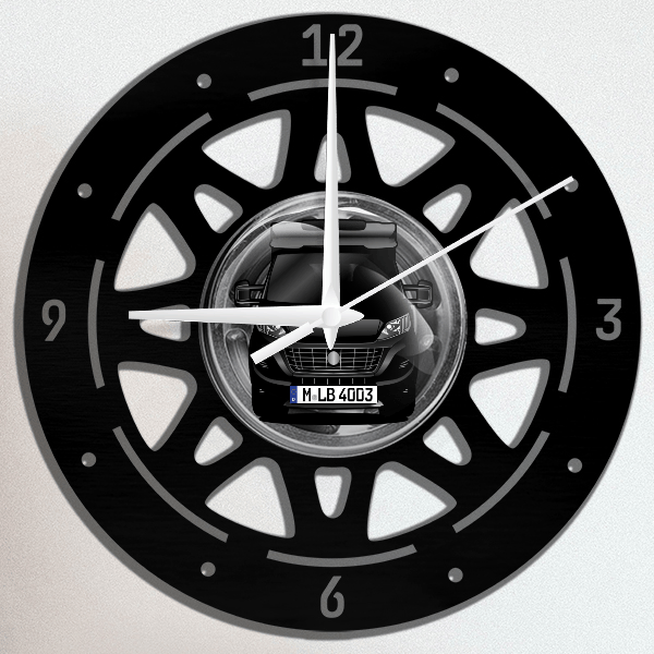 600 Wanduhr personalisiert mit deinem Wohnwagen u. Kennzeichen!