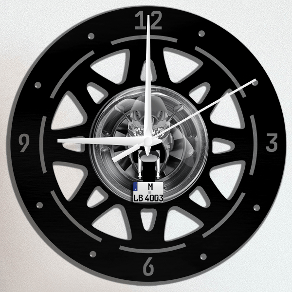 FJR1300 Wanduhr personalisiert mit deinem Motorrad u. Kennzeichen!