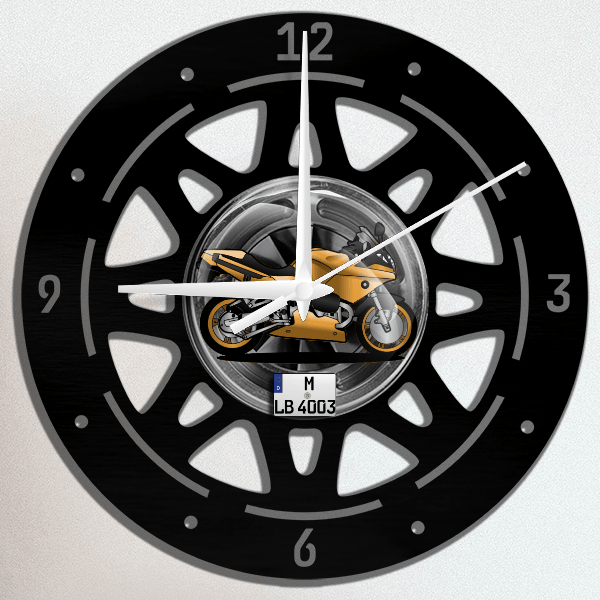 R 1100 S Boxer Cup Wanduhr personalisiert mit deinem Motorrad u. Kennzeichen!