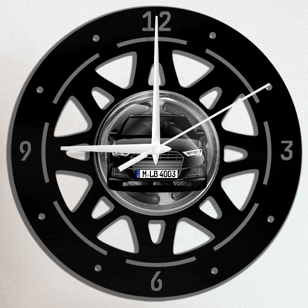 S3 Sportback Wanduhr personalisiert mit deinem Auto u. Kennzeichen!