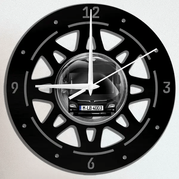 Lions City Wanduhr personalisiert mit deinem Bus u. Kennzeichen!