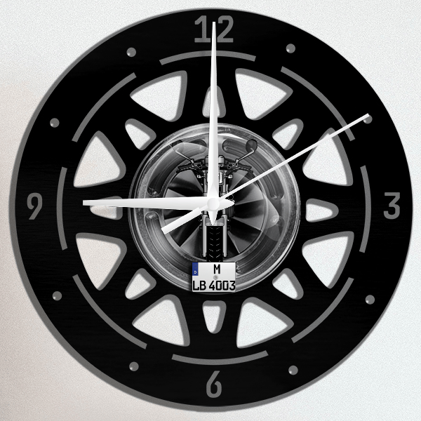 FZX750 Wanduhr personalisiert mit deinem Motorrad u. Kennzeichen!