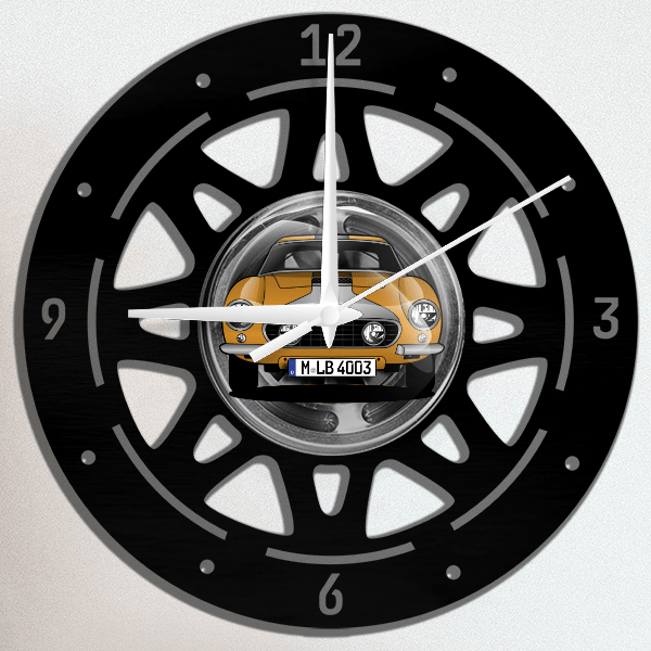 250 Coupe Wanduhr personalisiert mit deinem Auto u. Kennzeichen!