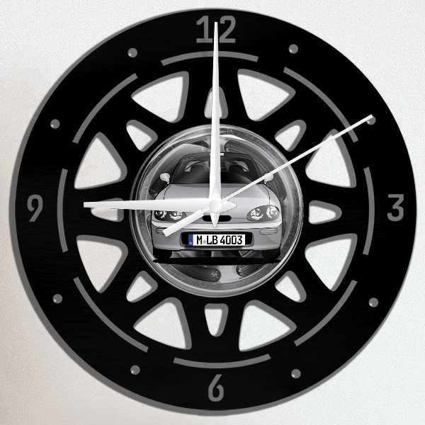 Cappucino Wanduhr personalisiert mit deinem Auto u. Kennzeichen!