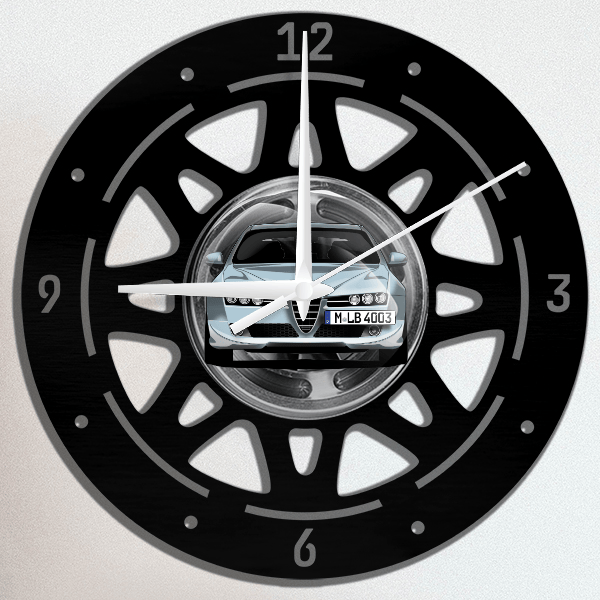 159 Sportwagon Wanduhr personalisiert mit deinem Auto u. Kennzeichen!