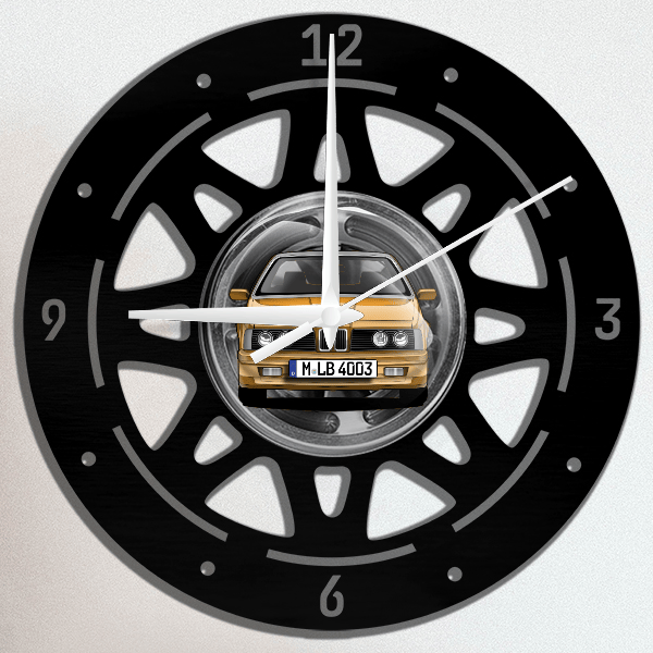 6er Reihe Coupe Wanduhr personalisiert mit deinem Auto u. Kennzeichen!
