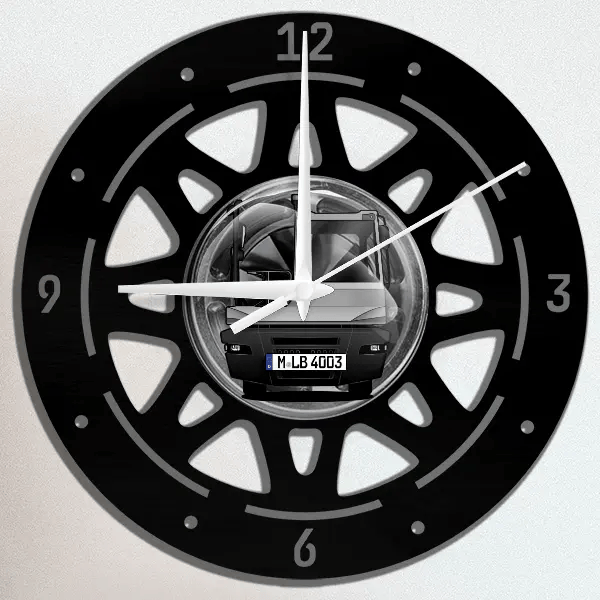YT223 Wanduhr personalisiert mit deinem LKW u. Kennzeichen!