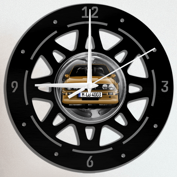 M3 Cabriolet Wanduhr personalisiert mit deinem Auto u. Kennzeichen!