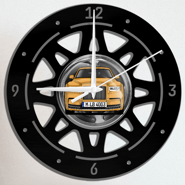 Phantom Wanduhr personalisiert mit deinem Auto u. Kennzeichen!