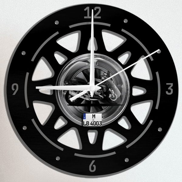 R 1200 RS Wanduhr personalisiert mit deinem Motorrad u. Kennzeichen!