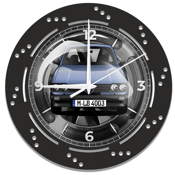 Alfasud Wanduhr personalisiert mit deinem Auto u. Kennzeichen!