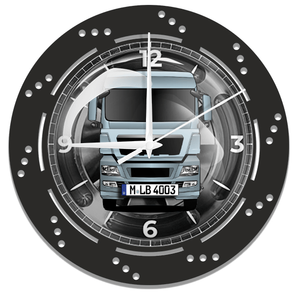 TGX 18.500 Wanduhr personalisiert mit deinem LKW u. Kennzeichen!