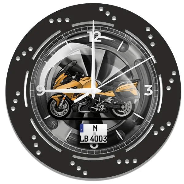 R 1250 RT Wanduhr personalisiert mit deinem Motorrad u. Kennzeichen!