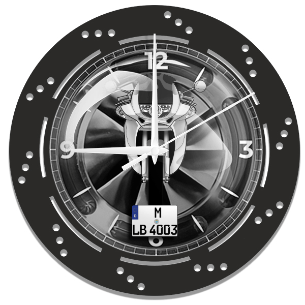 K 1200 RS Wanduhr personalisiert mit deinem Motorrad u. Kennzeichen!