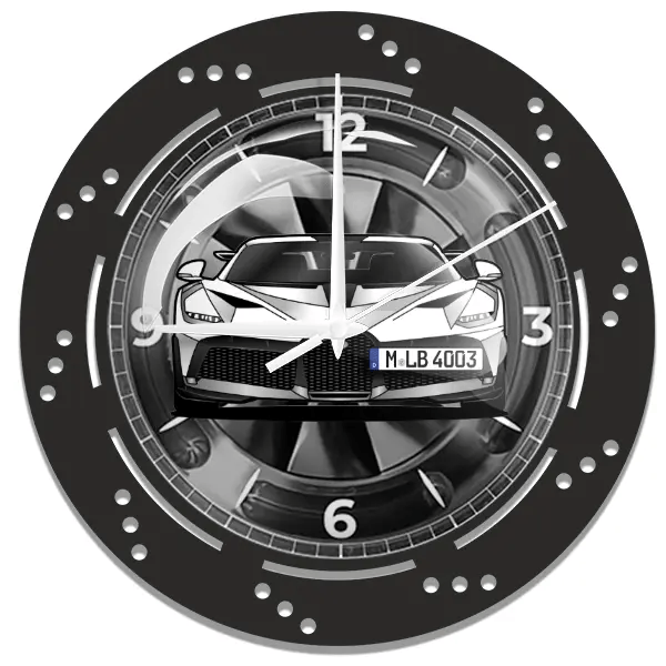 Divo Wanduhr personalisiert mit deinem Auto u. Kennzeichen!