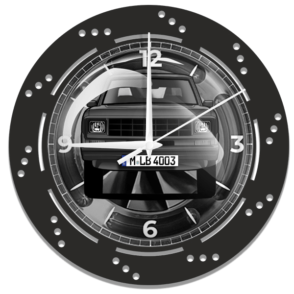 Ranger Wanduhr personalisiert mit deinem Auto u. Kennzeichen!