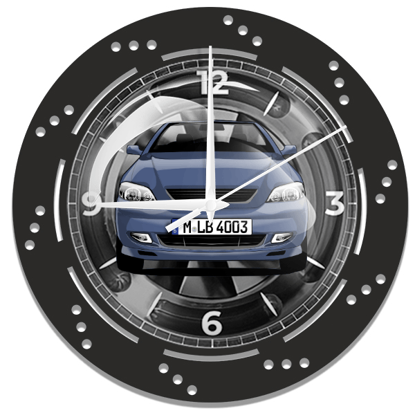 Astra OPC Cabriolet Wanduhr personalisiert mit deinem Auto u. Kennzeichen!