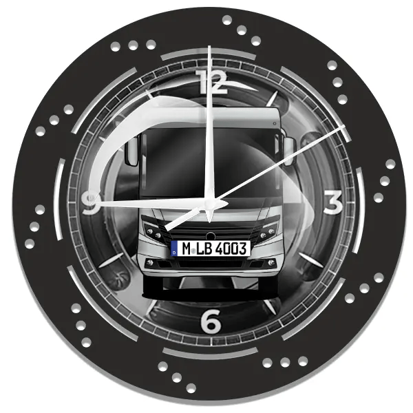 Flair 920 Wanduhr personalisiert mit deinem Wohnwagen u. Kennzeichen!