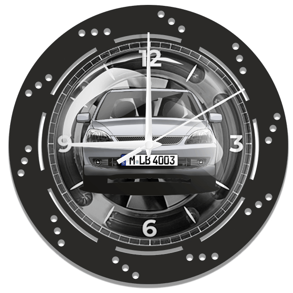 Lancer Kombi Wanduhr personalisiert mit deinem Auto u. Kennzeichen!
