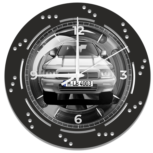 Taro Wanduhr personalisiert mit deinem Auto u. Kennzeichen!