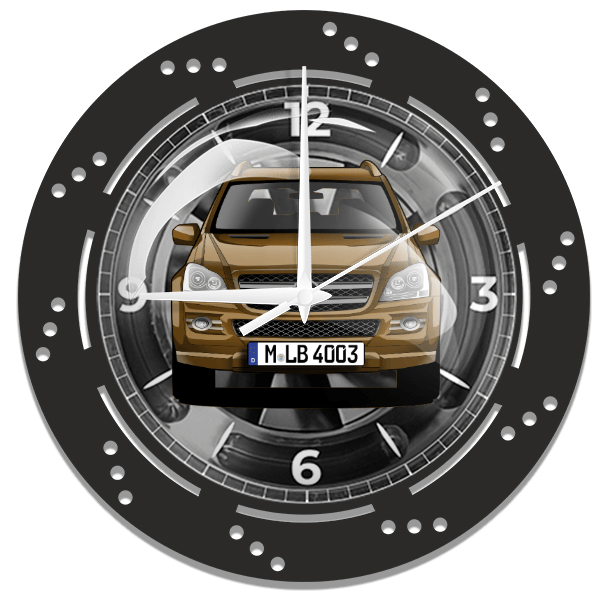 GL Wanduhr personalisiert mit deinem Auto u. Kennzeichen!