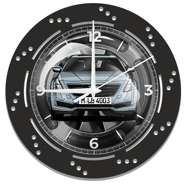 CT6 Wanduhr personalisiert mit deinem Auto u. Kennzeichen!