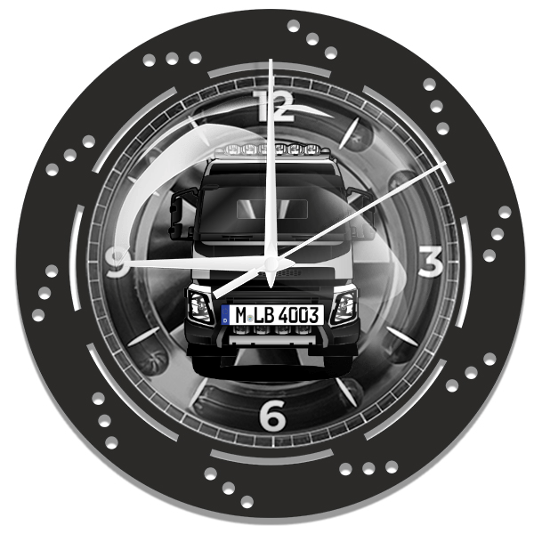 FMX 540 Wanduhr personalisiert mit deinem LKW u. Kennzeichen!