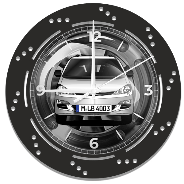 Previa Wanduhr personalisiert mit deinem Auto u. Kennzeichen!
