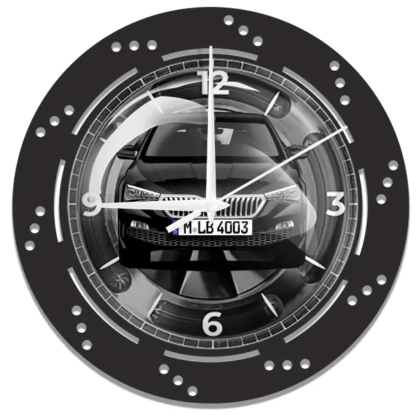 Scala Wanduhr personalisiert mit deinem Auto u. Kennzeichen!
