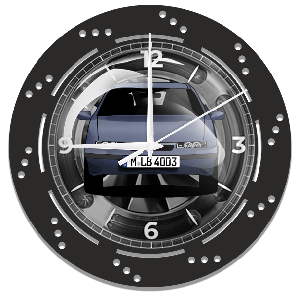 Calibra Coupe Wanduhr personalisiert mit deinem Auto u. Kennzeichen!