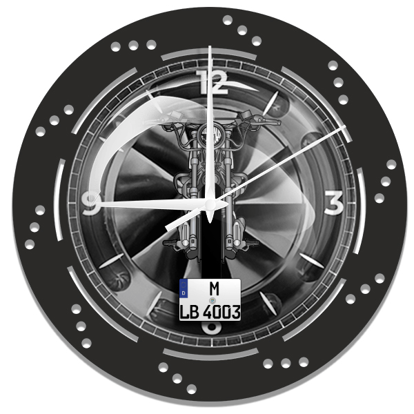 XV1100 Wanduhr personalisiert mit deinem Motorrad u. Kennzeichen!