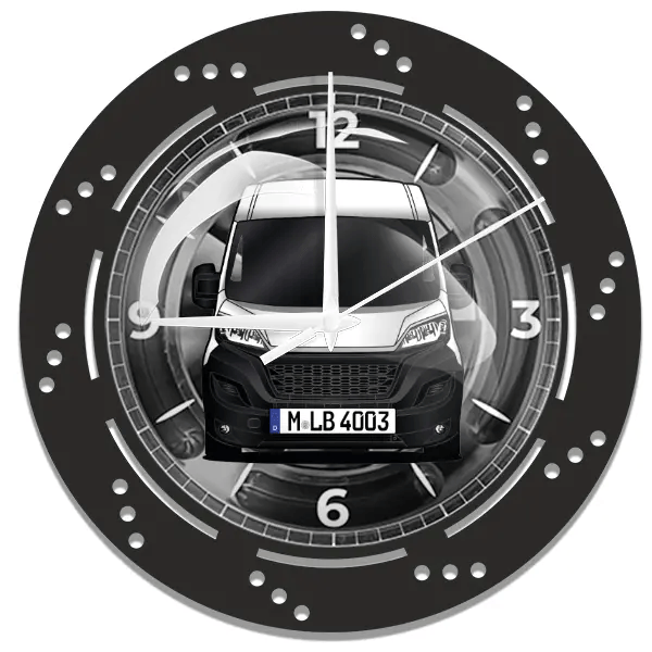 Ducato Karmann Wanduhr personalisiert mit deinem Wohnwagen u. Kennzeichen!