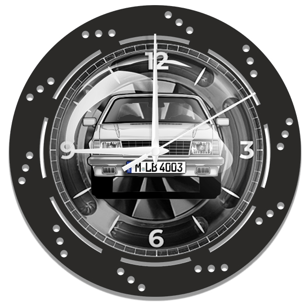 Monza Wanduhr personalisiert mit deinem Auto u. Kennzeichen!