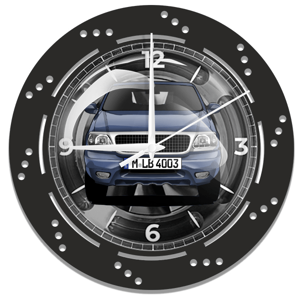Expedition Wanduhr personalisiert mit deinem Auto u. Kennzeichen!
