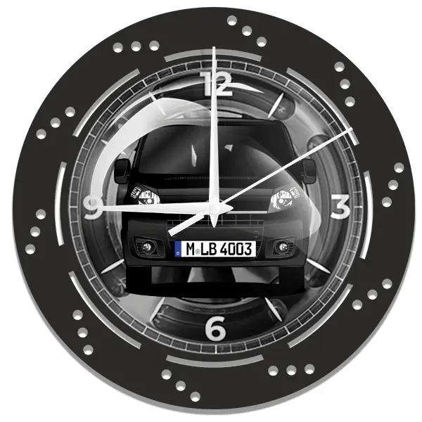 Proace Wanduhr personalisiert mit deinem Auto u. Kennzeichen!