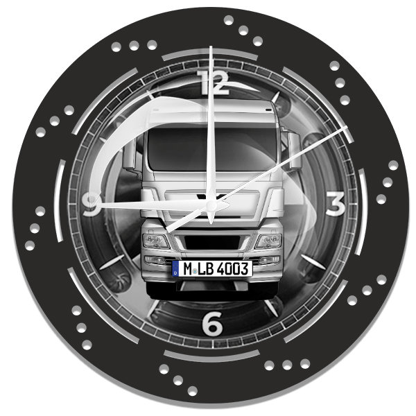 TGX 26.540 Wanduhr personalisiert mit deinem LKW u. Kennzeichen!
