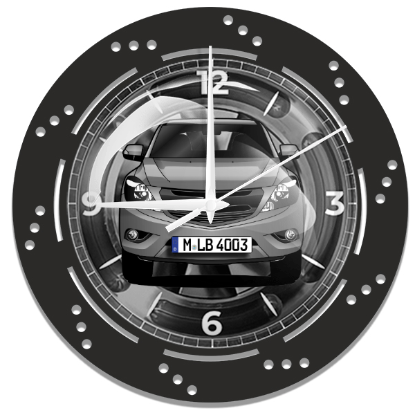 BT50 Wanduhr personalisiert mit deinem Auto u. Kennzeichen!